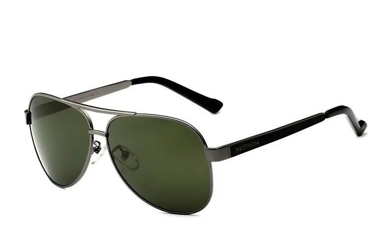 VEITHDIA Brand Designer Polarizerd Sunglasses Men Glass Mirror Green Lense Vintage Sun Glasses Eyewear Accessories Oculos 3152 30