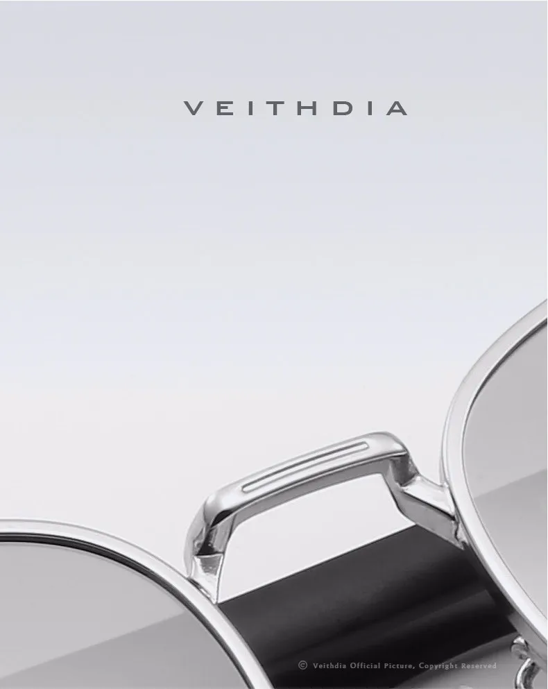 VEITHDIA Unisex Retro Aluminum Brand Sunglasses Polarized Lens Vintage Eyewear Accessories Sun Glasses Oculos For Men Women 6109 21