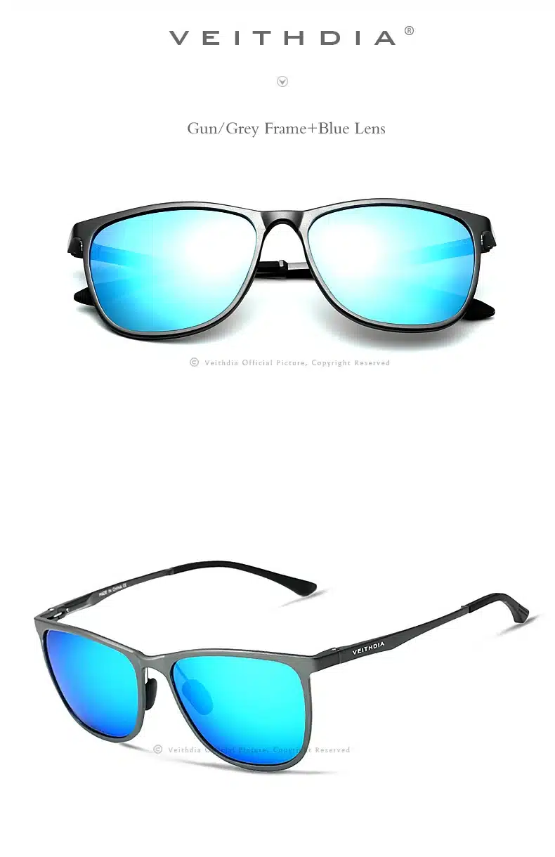 VEITHDIA Retro Aluminum Magnesium Brand Men's Mirror Sunglasses Polarized Lens Vintage Eyewear Driving Sun Glasses For Men 6623 9
