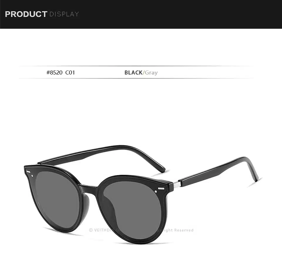 VEITHDIA Brand Photochromic Womens Sunglasses Polarized Mirror Lens Vintage Day Night Dual Sun Glasses Female For Women V8520 24