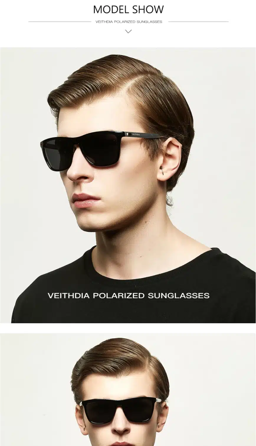 VEITHDIA Brand Unisex Retro Aluminum+TR90 Sunglasses Polarized Lens Vintage Eyewear Accessories Sun Glasses For Men/Women 6108 9