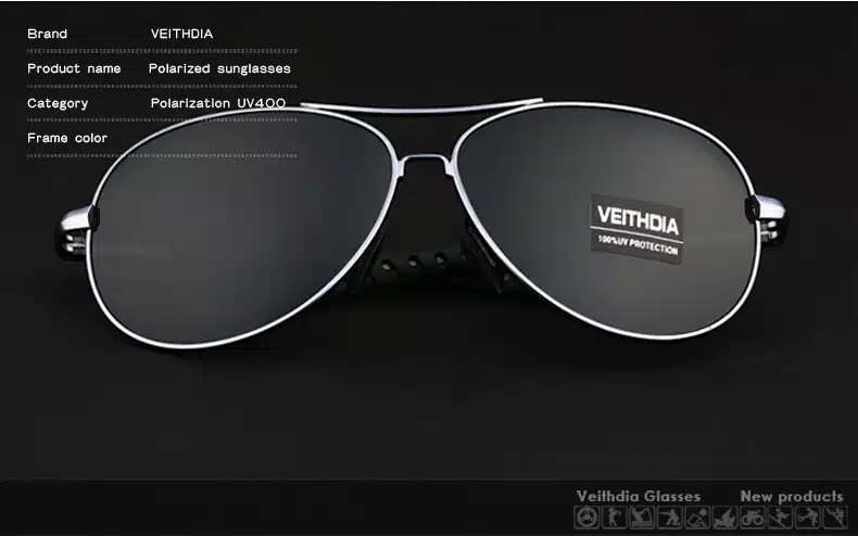 VEITHDIA New Polarized Mens Sunglasses Brand Designer Sunglass Eyewear Accessories Sun Glasses gafas oculos de sol For Men 3088 28