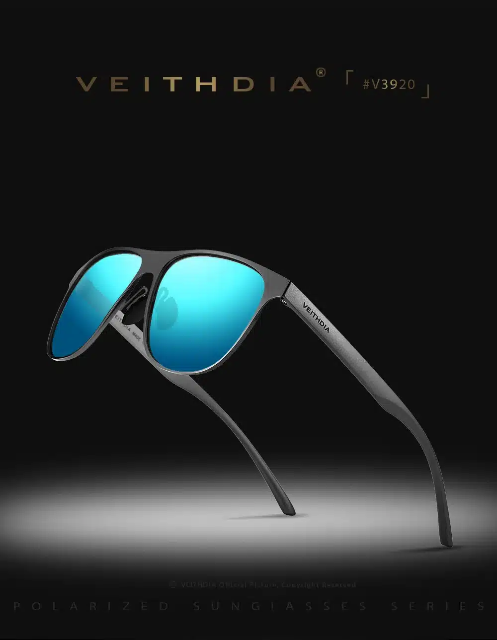 New VEITHDIA Brand Unisex Stainless Steel Sunglasses Polarized Eyewear Accessories Male Sun Glasses For Men/Women gafas VT3920 10
