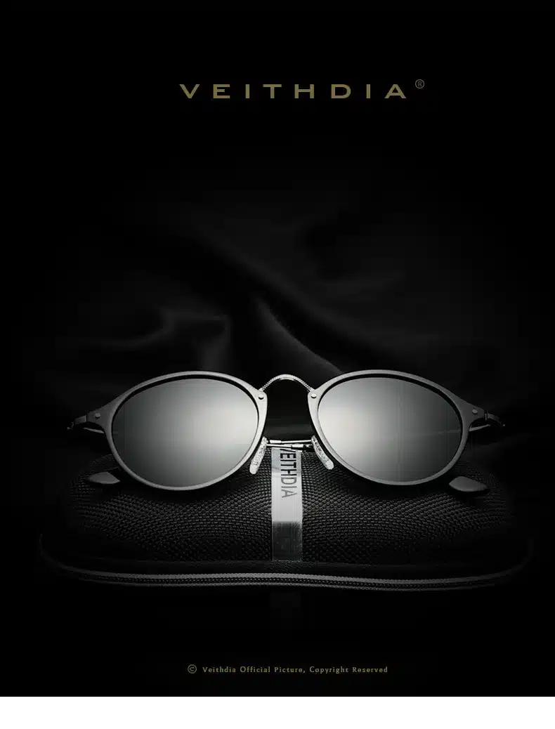 VEITHDIA Fashion vintage Unisex Aviation Aluminum Round Polarized SunGlasses Men Women brand designer Sun glasses Eyewear 6358 12