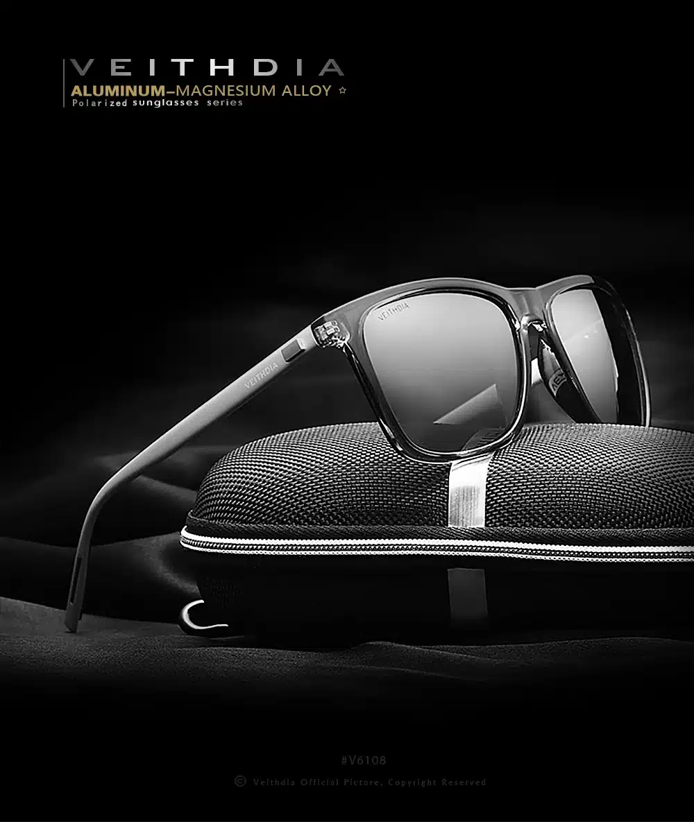 New VEITHDIA Polarized Lens Brand Designer Sunglasses Men Women Vintage Sun Glasses Eyewear gafas oculos de sol masculino 6108 11