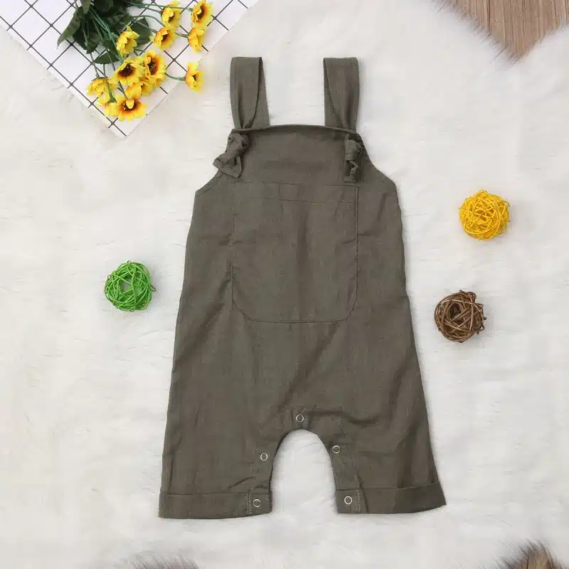 Newborn Baby Boys Girls Solid Dungarees Bib Pants Infant Romper Jumpsuit Overalls Outfits 2019 Toddler New Fashion Baby Clothes 11