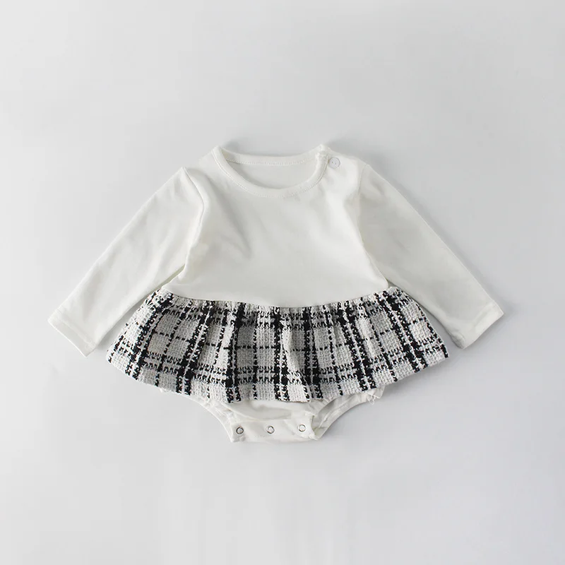 Fashion Baby Rompers for Girls Plaid Infant Jumpsuit Baby Girl Romper with Coat Baby Onesie Toddler Clothes Baby Costume 1 Set 15