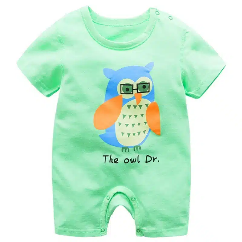 baby clothing 100% cotton unisex rompers baby boy girls short sleeve summer cartoon toddler cute Clothes 13