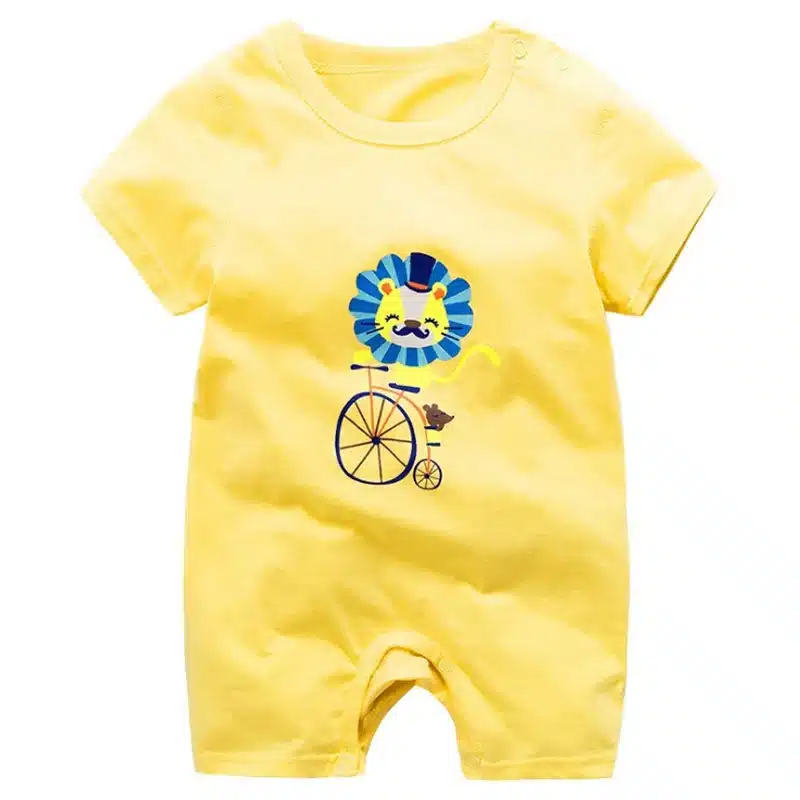 baby clothing 100% cotton unisex rompers baby boy girls short sleeve summer cartoon toddler cute Clothes 16