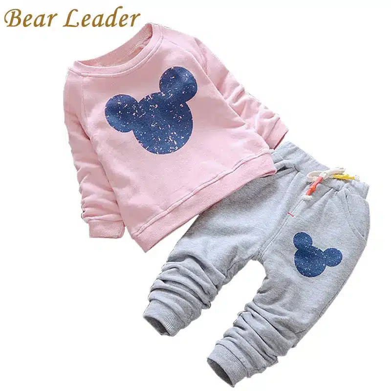 Bear Leader Baby Girls Clothes Casual Spring Baby Clothing Sets Cartoon Printing Sweatshirts+Casual Pants 2Pcs for Baby Clothes 5