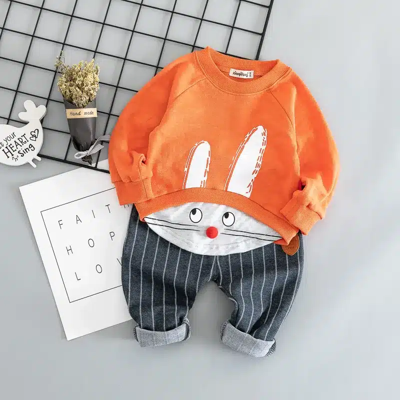 Cotton autumn active casual cartoon kid suit children set baby clothing boys clothing girl clothing baby clothes clothing set 4