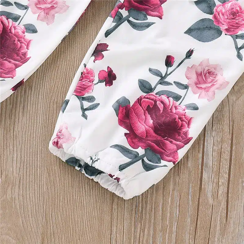Wisefin Floral Baby Girl Clothes Long Sleeve Autumn Winter Newborn Outfit For Girl Casual Flower Print Infant Girl Clothing Set 19