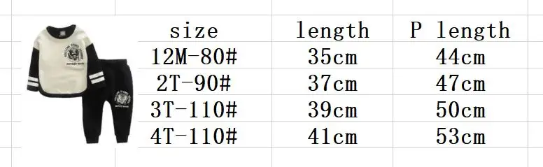 2019 Baby Boy Clothes winter Cartoon Boy Clothing Set Long sleeves Leisure boys t shirt+ Pant 2pcs kids clothes set 1