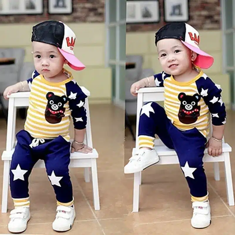 2019 Baby Boy Clothes winter Cartoon Boy Clothing Set Long sleeves Leisure boys t shirt+ Pant 2pcs kids clothes set 6