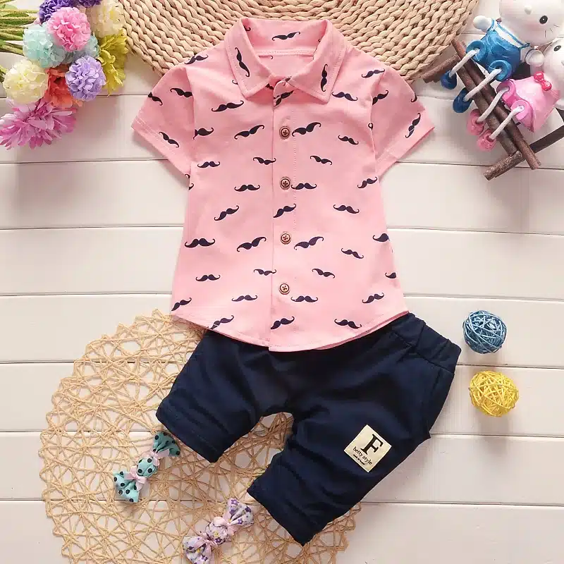 BibiCola Summer Baby Boys Clothes Suits Gentleman Style Boys Clothing Sets T- Shirt+Pants 2 Pcs Casual Sport Suits Toddler Sets 4