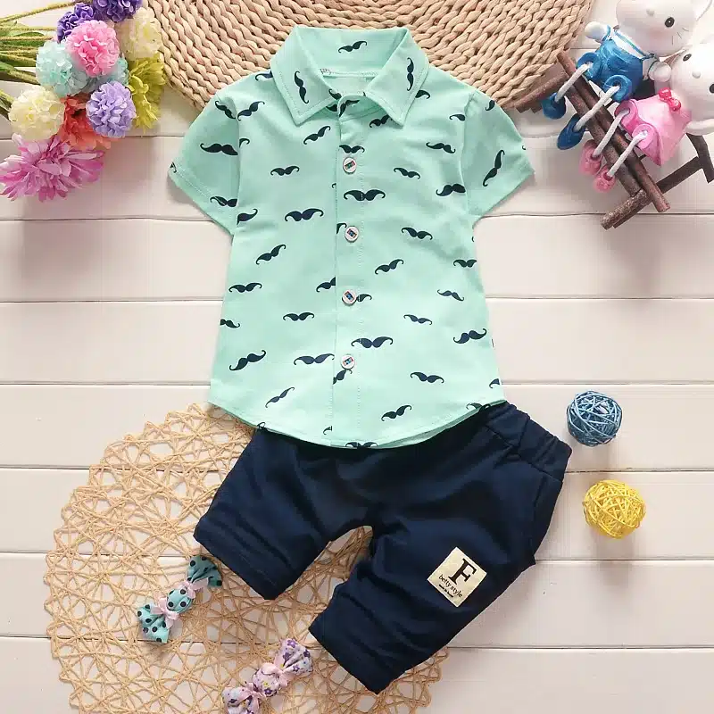 BibiCola Summer Baby Boys Clothes Suits Gentleman Style Boys Clothing Sets T- Shirt+Pants 2 Pcs Casual Sport Suits Toddler Sets 6