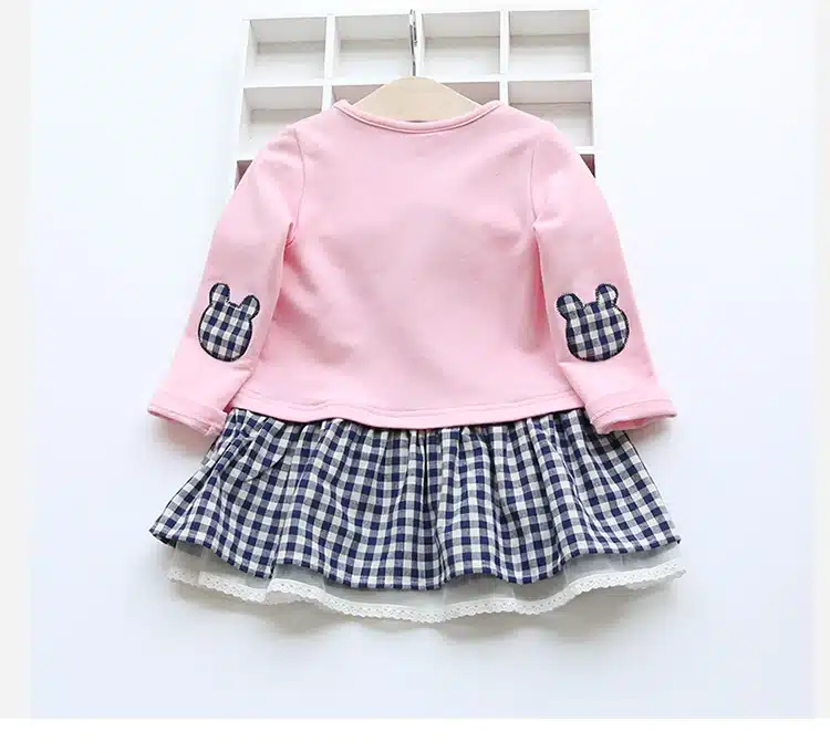 High Quality Spring Baby Girl Clothes Girl Baby Dress Long Sleeve Cartoon Embroiderie Bunny Princess Dress Clothes 3 Designs 14