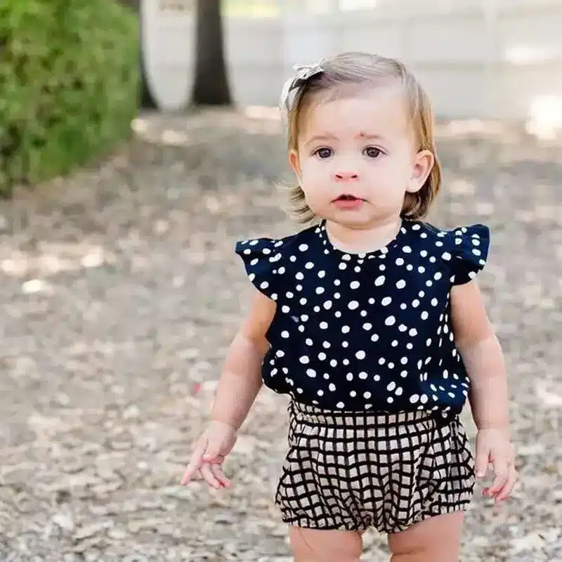 Sodawn 2018 Fashion Summer Style DOT Baby Girl Clothes COTTON Clothing Set Baby Clothing 25