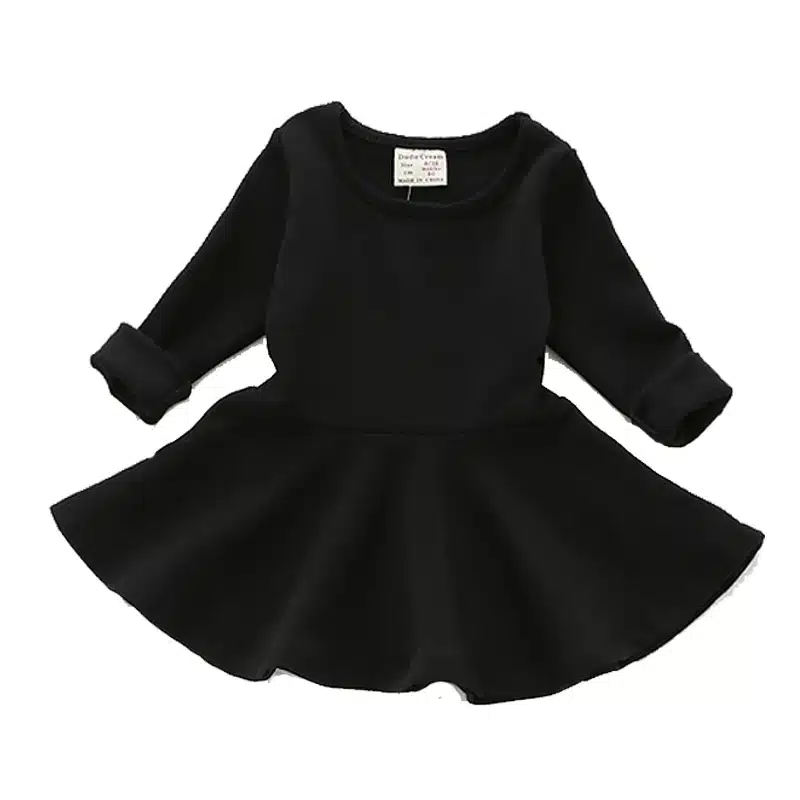 Girls Dress princess Autumn Kids Dresses for Baby Girls clothes Long Petal Sleevel solid Children Clothing 1-4Y 7