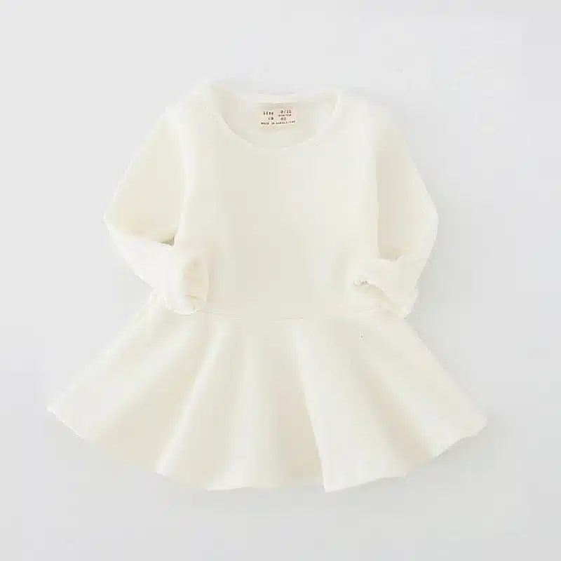 Girls Dress princess Autumn Kids Dresses for Baby Girls clothes Long Petal Sleevel solid Children Clothing 1-4Y 9