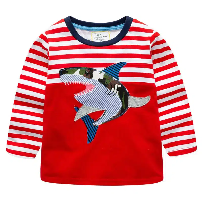 Jumping meters Boys Tshirt Baby Boy Clothes Forklift Pattern Children T shirts Toddler Boy Long Sleeve Tops 2018 Brand boy shirt 9