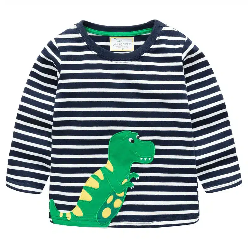 Jumping meters Boys Tshirt Baby Boy Clothes Forklift Pattern Children T shirts Toddler Boy Long Sleeve Tops 2018 Brand boy shirt 12