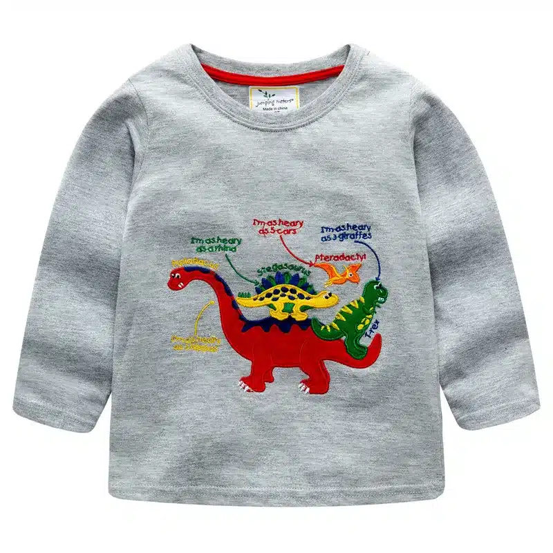 Jumping meters Boys Tshirt Baby Boy Clothes Forklift Pattern Children T shirts Toddler Boy Long Sleeve Tops 2018 Brand boy shirt 13