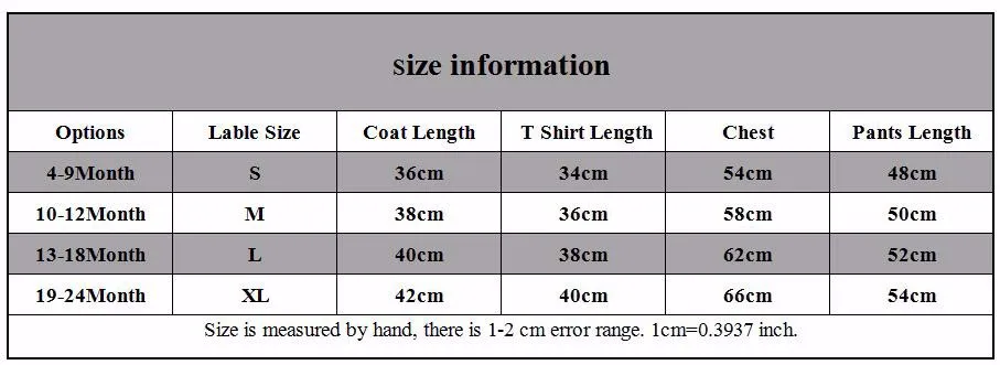Hot Sale 2016 Autumn Baby Girls Boys Clothes Sets Cute Infant Cotton Suits Coat+T Shirt+Pants Casual Kids Children Suits 2