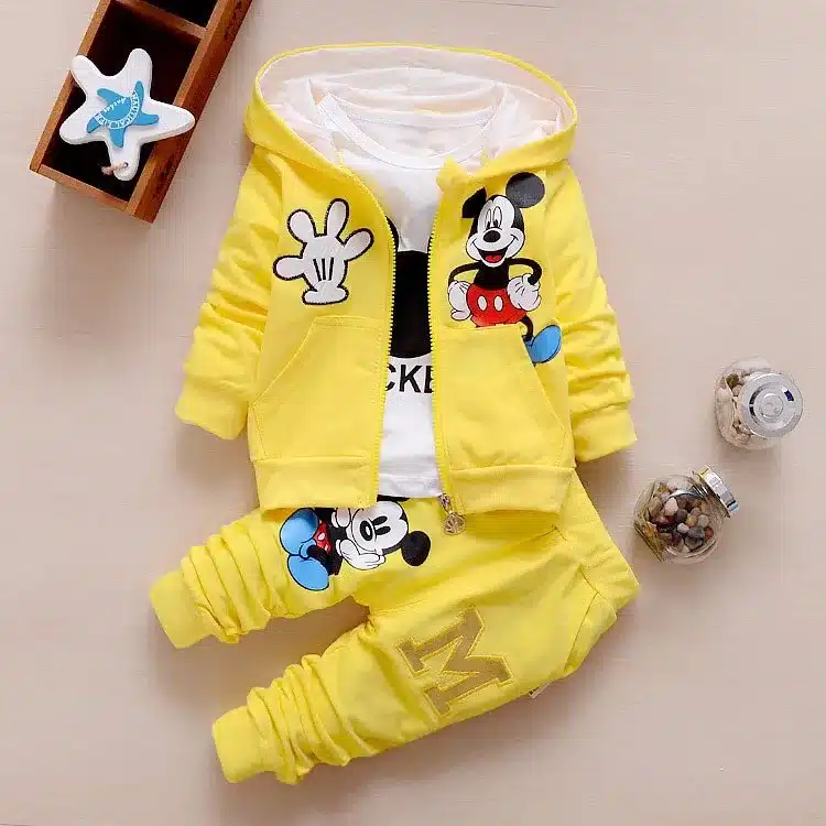 Hot Sale 2016 Autumn Baby Girls Boys Clothes Sets Cute Infant Cotton Suits Coat+T Shirt+Pants Casual Kids Children Suits 4