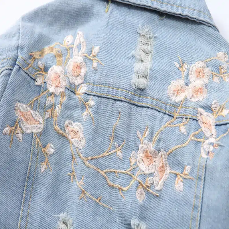 LILIGIRL Long-Sleeve Kids Denim Jackets for Girls Baby Embroidered Coat Clothes 2-8Y 2019 Children Spring Fashion Outwear New 13