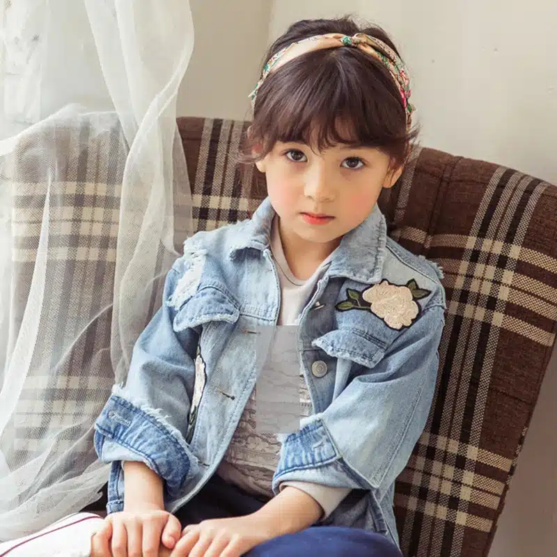 LILIGIRL Long-Sleeve Kids Denim Jackets for Girls Baby Embroidered Coat Clothes 2-8Y 2019 Children Spring Fashion Outwear New 23
