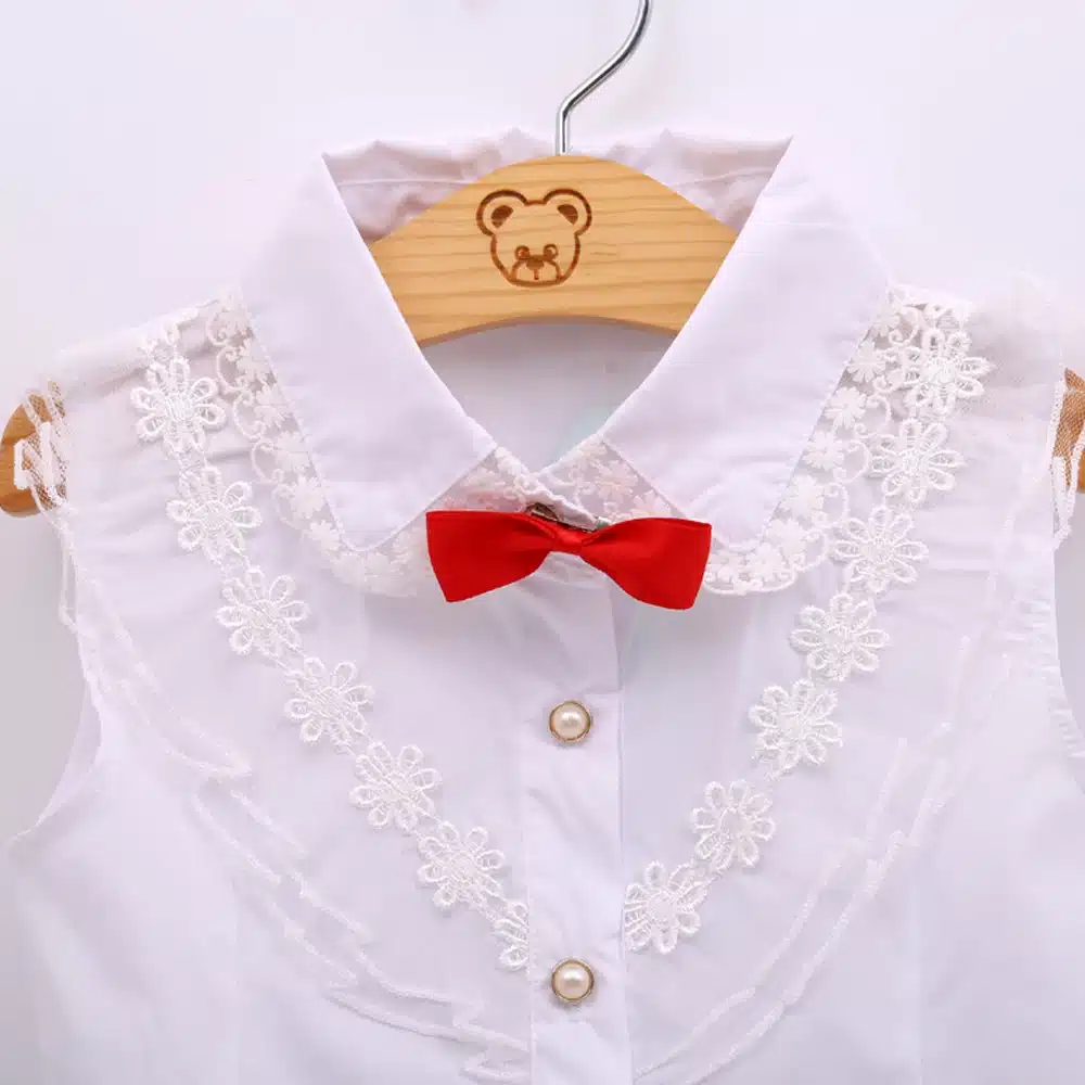 New Free Shipping Girl Lace White Top+ Red Pants Clothing Set 2pcs Set Baby Girl Summer Clothes Baby Girl Clothing 14