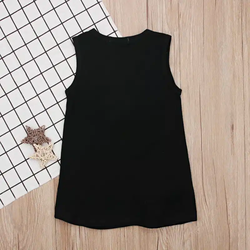2018 Fashion Summer Cool Solid Party Girls Dresses Children Baby Kids Girls Clothes Dresses Princess Black Style 1 2 3 4 5 Years 8