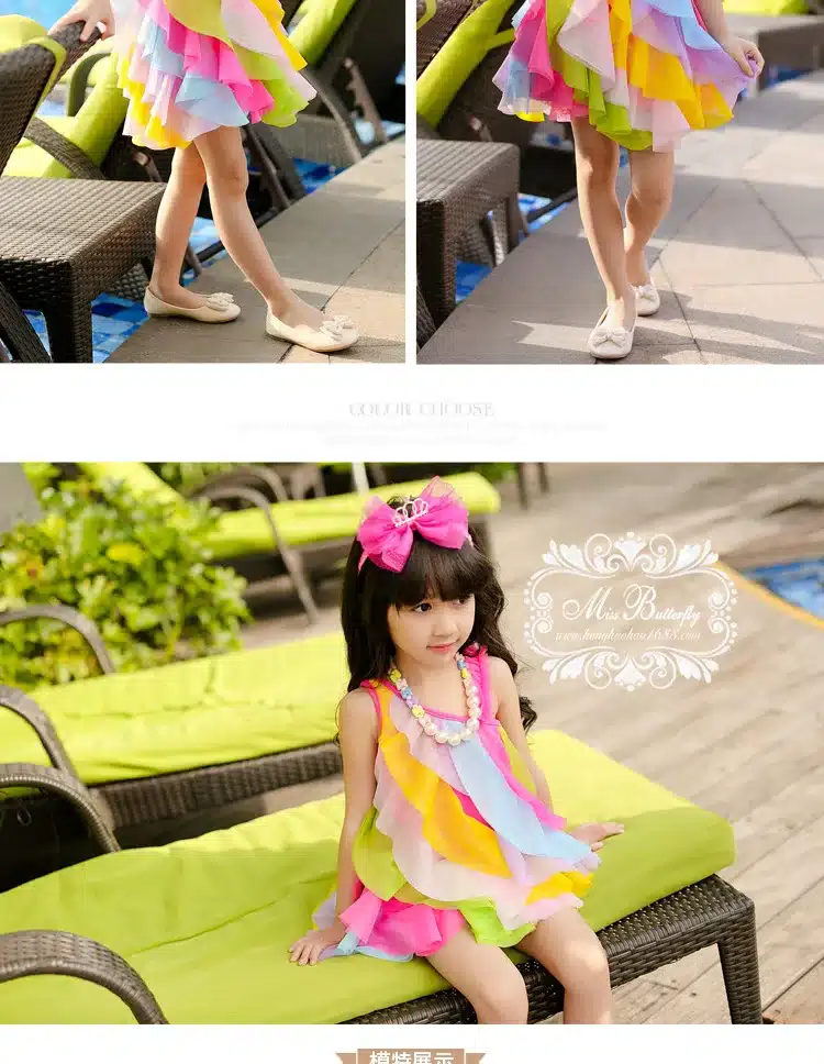 New baby girls dress summer style sleeveless fancy dress for girls party beach dress baby kids fashion clothes children dress 12