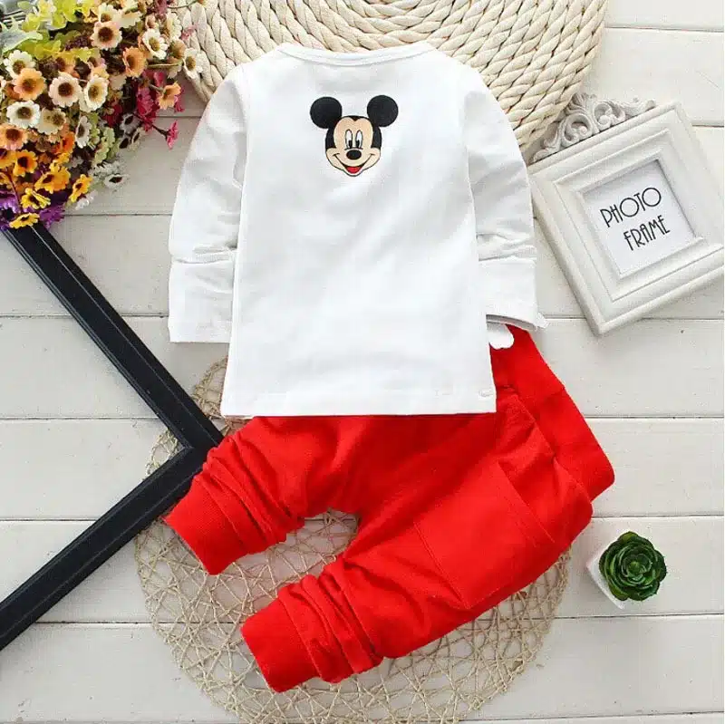 2019 Fashion Brand Autumn Children Boy Girl Clothing Sets Baby Cotton Cute Mouse T-shirt Pants 2pcs Clothes Toddler Tracksuit 14