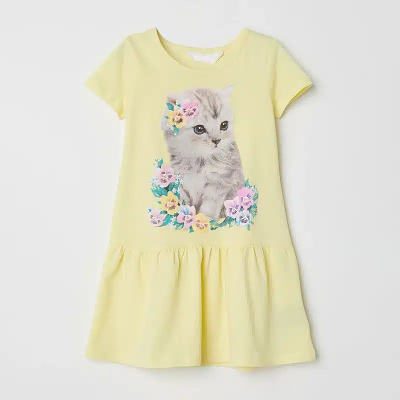 VIDMID New Girls Dresses Cotton Brand summer Baby Girls Dress Princess Dress Kids girls Clothes children's short sleeve clothing 4