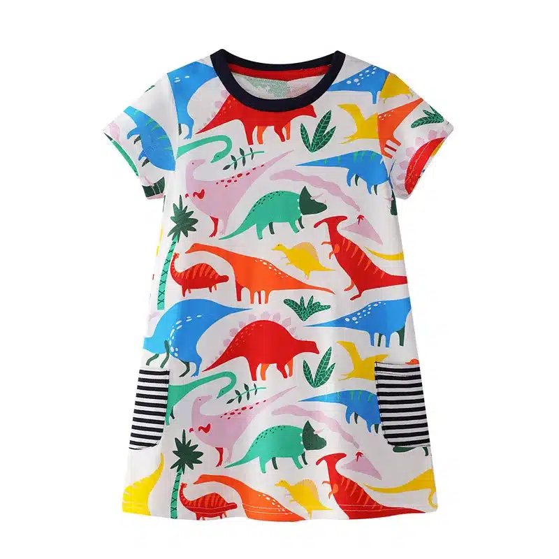 VIDMID New Girls Dresses Cotton Brand summer Baby Girls Dress Princess Dress Kids girls Clothes children's short sleeve clothing 19
