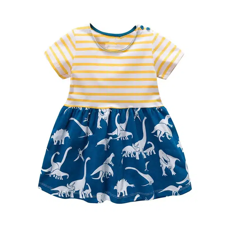 VIDMID New Girls Dresses Cotton Brand summer Baby Girls Dress Princess Dress Kids girls Clothes children's short sleeve clothing 21