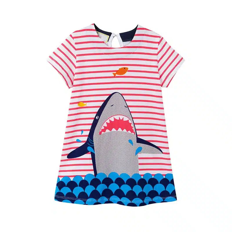 VIDMID New Girls Dresses Cotton Brand summer Baby Girls Dress Princess Dress Kids girls Clothes children's short sleeve clothing 22
