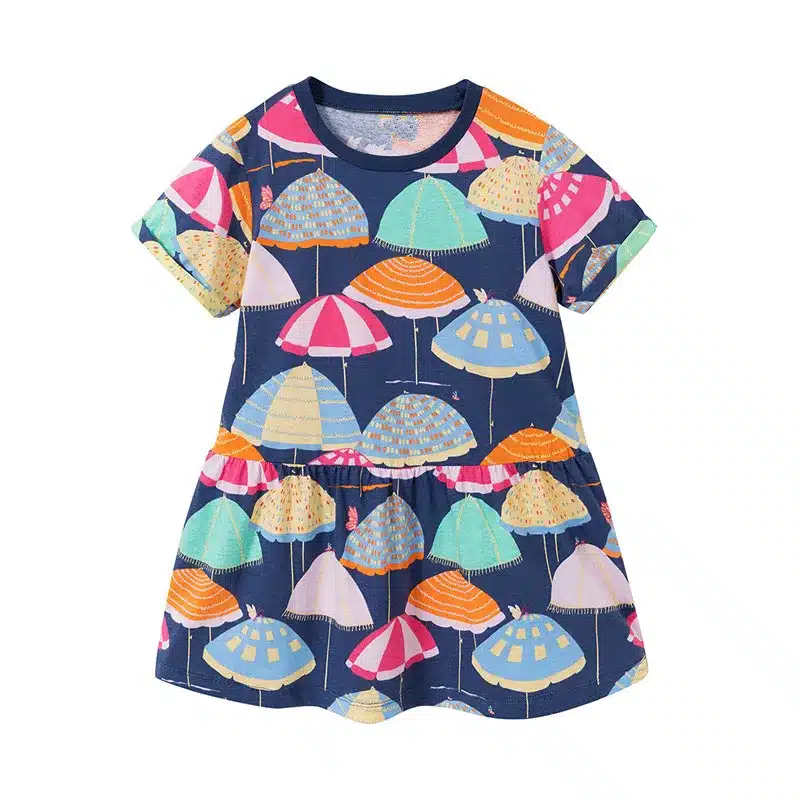 VIDMID New Girls Dresses Cotton Brand summer Baby Girls Dress Princess Dress Kids girls Clothes children's short sleeve clothing 28