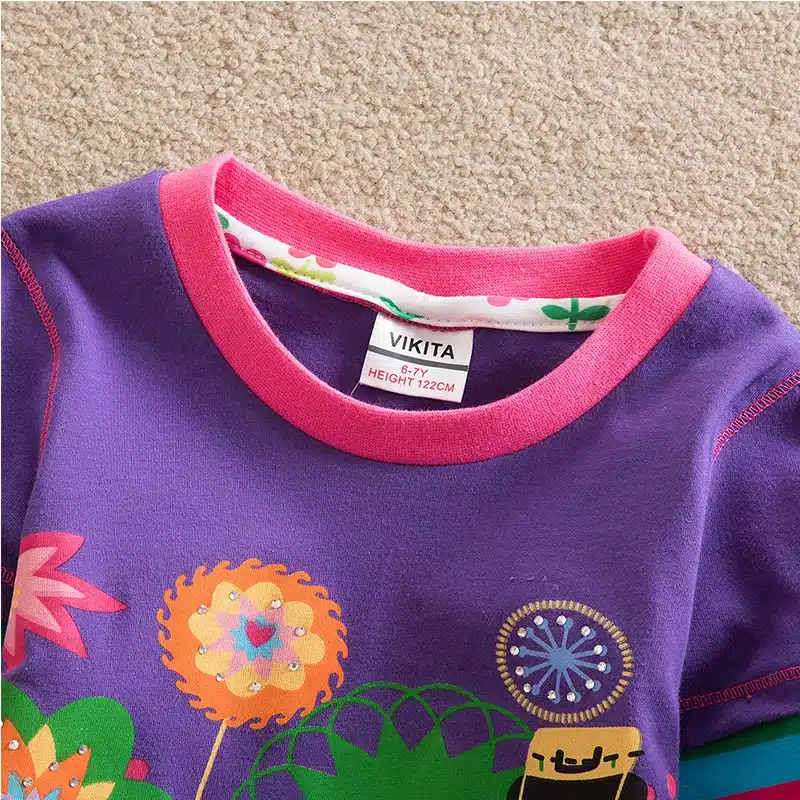 VIKITA T Shirts Children Kids Child T-Shirt Long Sleeve T Shirt For Girls Tops Baby Tshirt Tee Shirt Fille Girls Clothes L328 13