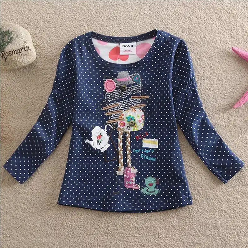 VIKITA T Shirts Children Kids Child T-Shirt Long Sleeve T Shirt For Girls Tops Baby Tshirt Tee Shirt Fille Girls Clothes L328 17
