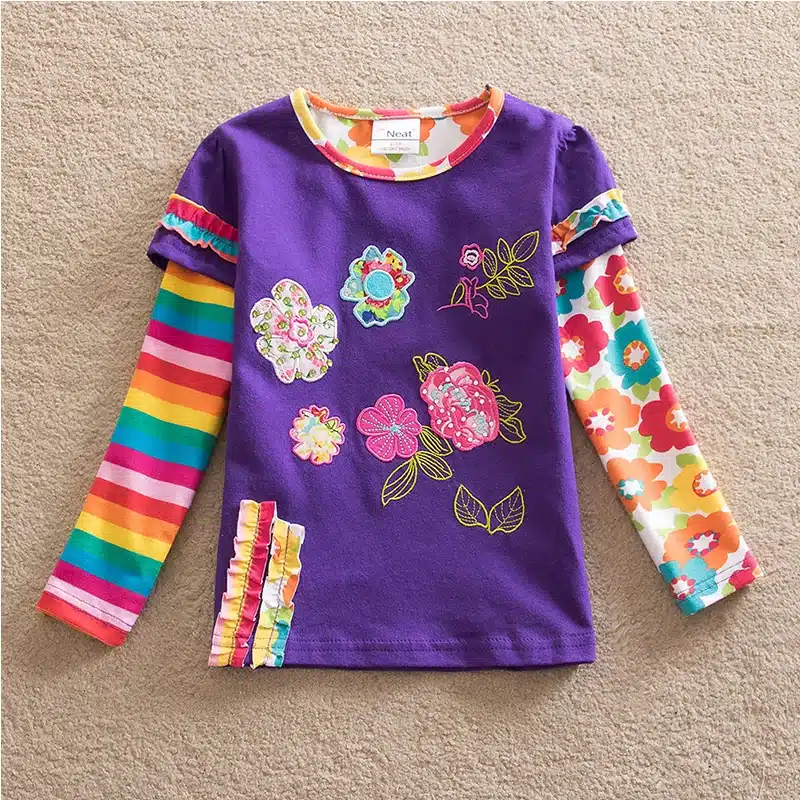 VIKITA T Shirts Children Kids Child T-Shirt Long Sleeve T Shirt For Girls Tops Baby Tshirt Tee Shirt Fille Girls Clothes L328 19