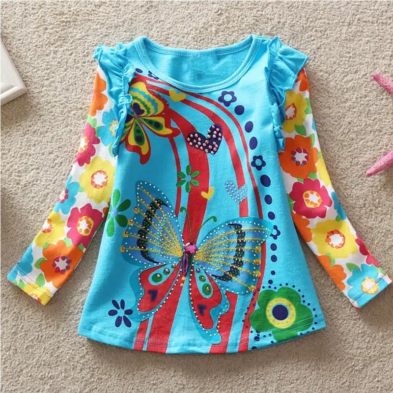 VIKITA T Shirts Children Kids Child T-Shirt Long Sleeve T Shirt For Girls Tops Baby Tshirt Tee Shirt Fille Girls Clothes L328 20