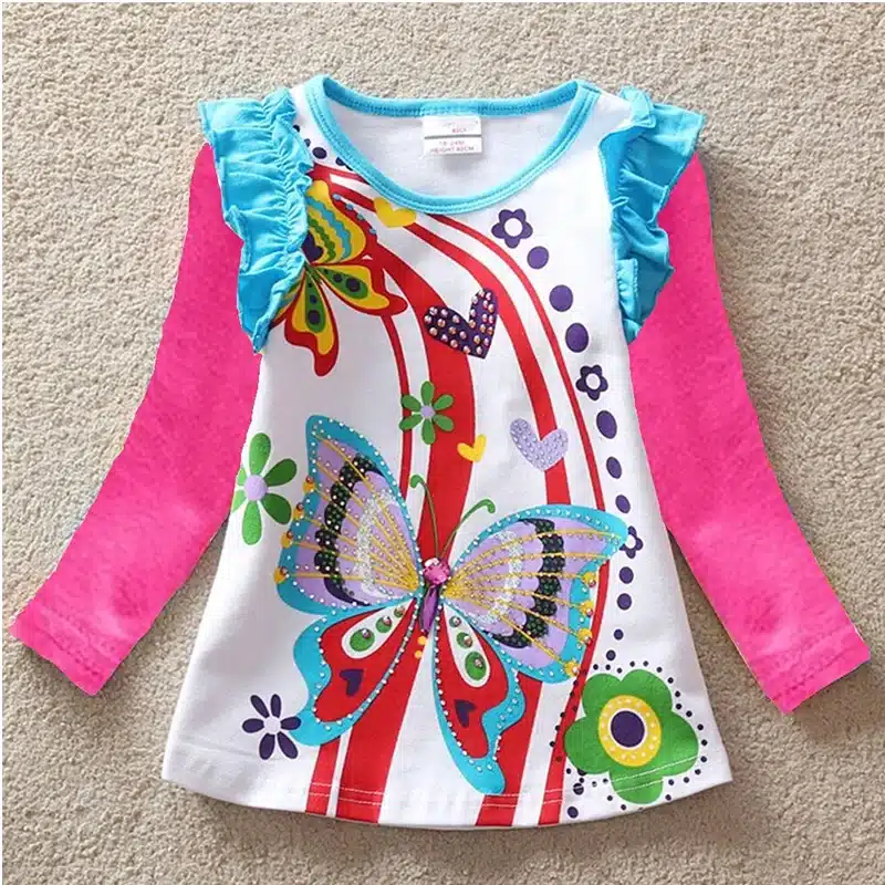 VIKITA T Shirts Children Kids Child T-Shirt Long Sleeve T Shirt For Girls Tops Baby Tshirt Tee Shirt Fille Girls Clothes L328 21
