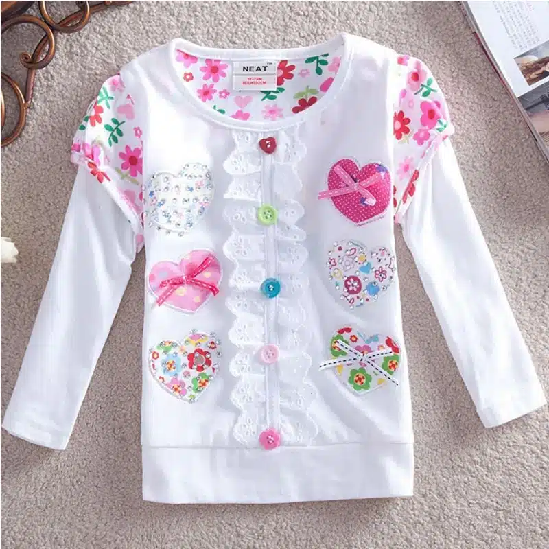 VIKITA T Shirts Children Kids Child T-Shirt Long Sleeve T Shirt For Girls Tops Baby Tshirt Tee Shirt Fille Girls Clothes L328 22