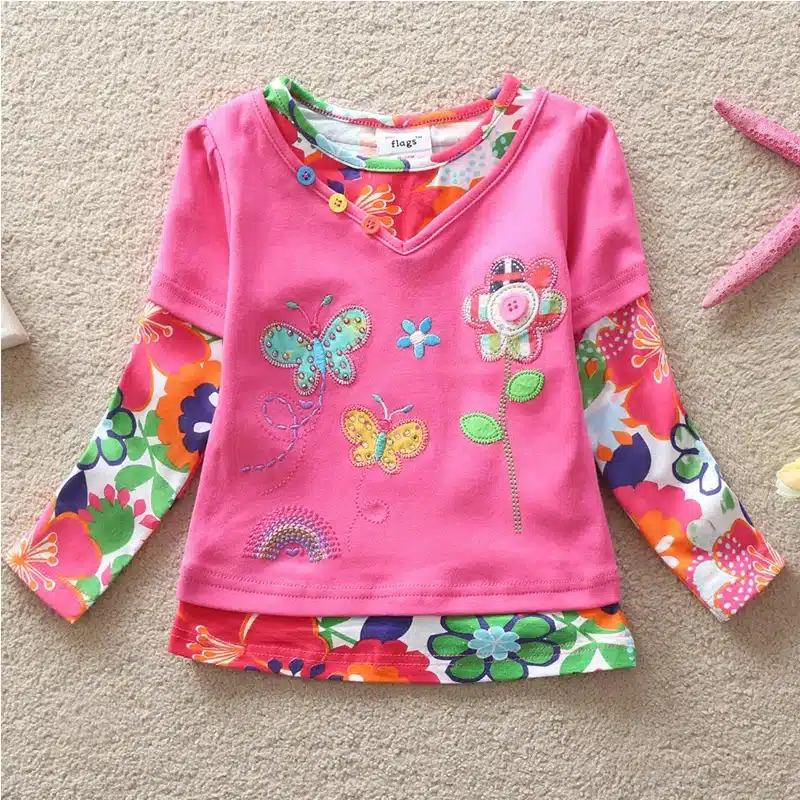 VIKITA T Shirts Children Kids Child T-Shirt Long Sleeve T Shirt For Girls Tops Baby Tshirt Tee Shirt Fille Girls Clothes L328 25