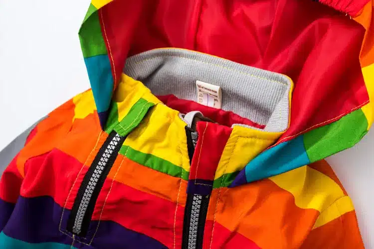 Baby Girl Jacket Boy Hooded Coat Sunscreen Clothes Rainbow Stripe Jacket Baby Boy Long Sleeves Spring And Autumn Kids Clothes 2Y 8