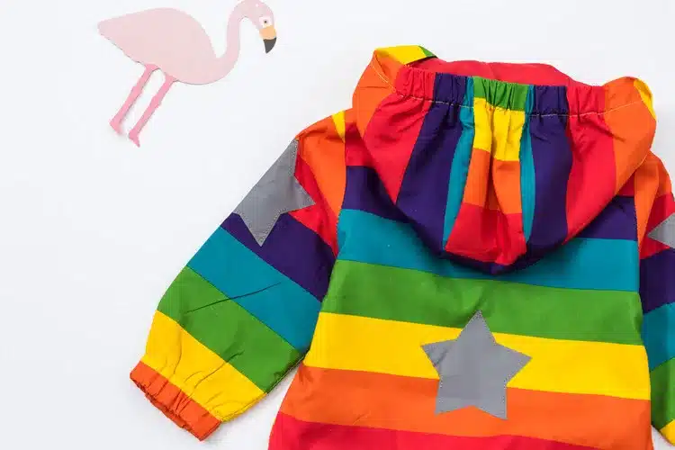 Baby Girl Jacket Boy Hooded Coat Sunscreen Clothes Rainbow Stripe Jacket Baby Boy Long Sleeves Spring And Autumn Kids Clothes 2Y 15