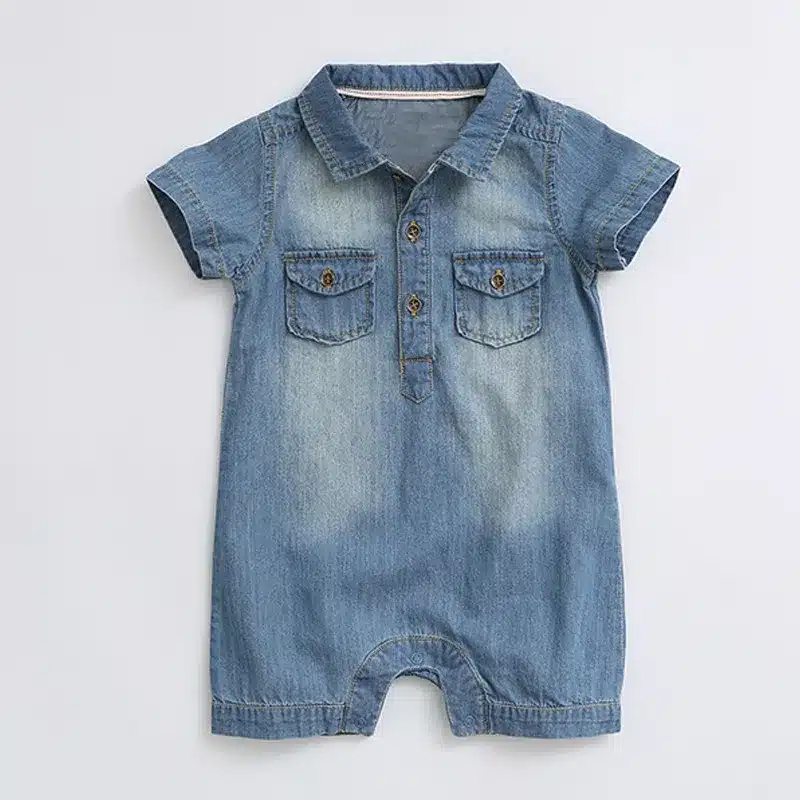 Sodawn Summer New Arrival Denium Baby Boys Clothing Fashion Design Lovely Romper Comfortable Bebe Girls Clothes 11